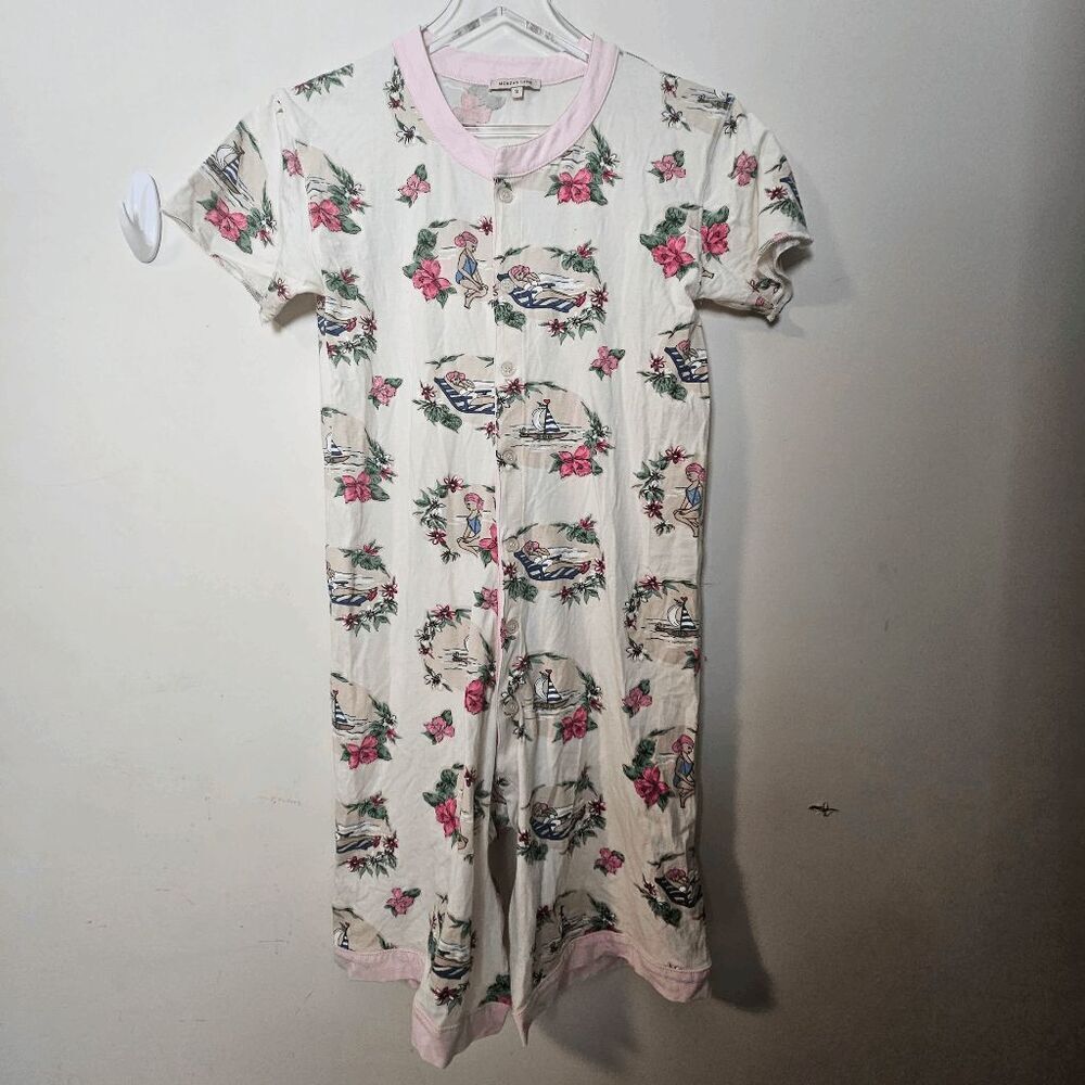 Morgan Lane Tropical Lanie Print Romper One-Piece Pajama Sleepwear Lounge Romper
